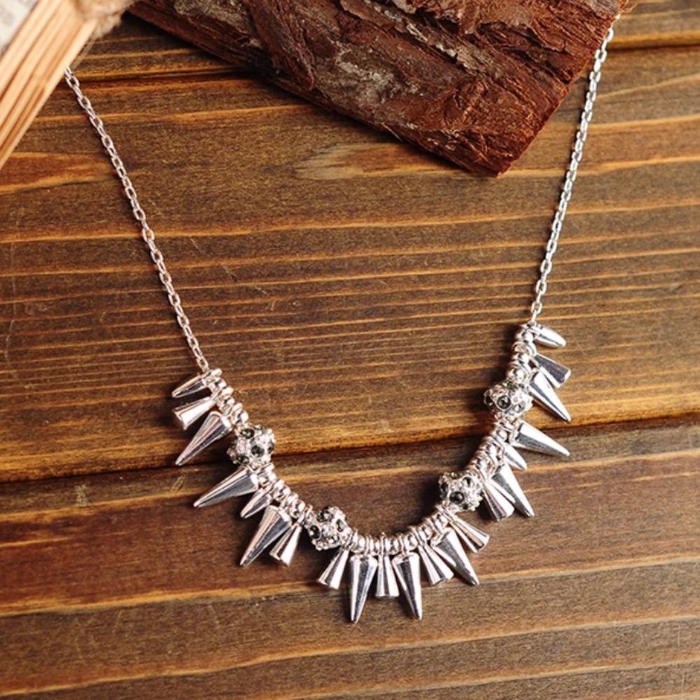 Silver Spiky Necklace